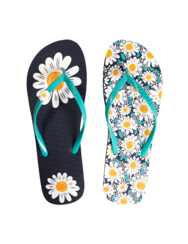 Flip Flops with Decoration Charm Daisy Blossom