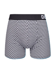 Černo-bílé pánské vzorované boxerky