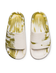 Női platformos papucs Zöld márvány