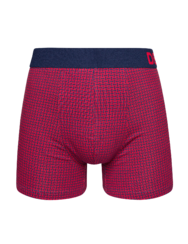 Boxer aderenti da uomo stampati blu e rosso