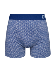 Boxer aderenti da uomo stampati blu e grigio