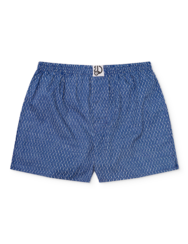 Мъжки фигурални свободни боксерки в синьо и сиво