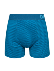 Boxer aderenti da uomo stampati blu smeraldo