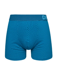 Smaragdovo-modré pánské vzorované boxerky