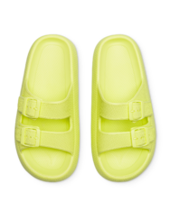 Világos lime színű női platformszandál
