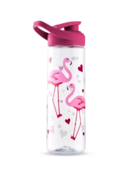 Veselá nápojová láhev Plameňáci a srdíčka 700 ml