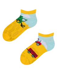 Veselé detské členkové ponožky Traktor