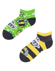 Veselé detské členkové ponožky Včely