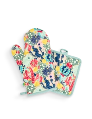 Veselý kuchyňský set Kaktusové květy