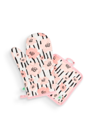 Kitchen Set Pink Flowers