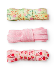 Trojbalenie veselých šnúrok do topánok Kvetinová záhrada