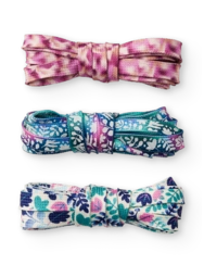 Trojbalenie veselých šnúrok do topánok Tyrkysové listy