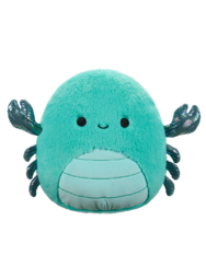 Squishmallows Fuzzamallows Carpio lo scorpione blu-verde, 30 cm
