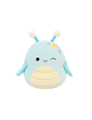 Squishmallows Giles la cavalletta blu con fiori che fa l'occhiolino, 20 cm