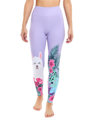 Gym Leggings Llama & Flowers
