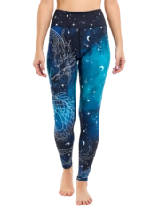 Veselé fitness legíny Noční drak