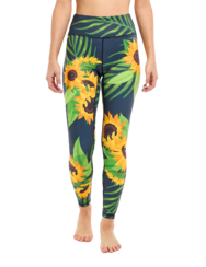 Gym Leggings Sunflower & Leaves