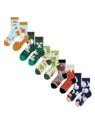 Sada 5 párů dívčích ponožek – Zvířecí kamarádi 