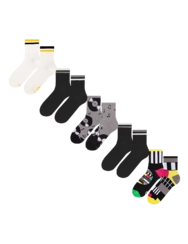 Set 5 párov lýtkových  ponožiek - Retro