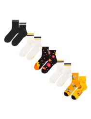 Комплект от 5 чифта дълги чорапи – Пчели и цветя