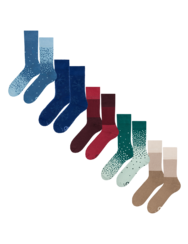 Комплект от 5 чифта топли чорапи – Цветен микс