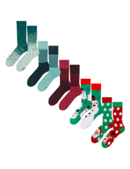 Комплект от 5 чифта топли чорапи – Дядо Коледа и приятели