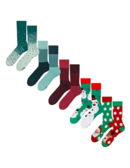 Lot de 5 chaussettes chaudes – Père Noël et amis