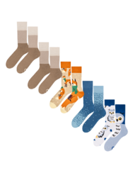 Комплект от 5 чифта топли чорапи – Сова и лисица