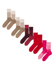 Sada 5 párů teplých ponožek – Teplé odstíny