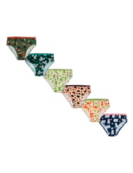 Confezione da 6 slip da bambina - Mondo animale