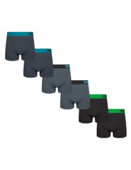 Комплект от 6 броя мъжки боксерки – В синьо и сиво