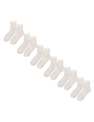 Sada 6 párů Anti-Stress ponožek – Tlumená bílá