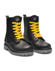 Черно-сиви дамски ботуши за дъжд