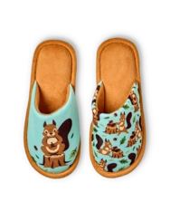 Veselé papuče Veverička v lese