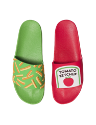 Slides French Fries with Ketchup