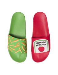 Veselé šľapky Hranolky s kečupom