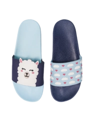 Veselé pantofle Lama a obláčky