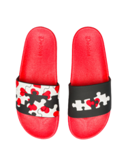 Vidám papucs Puzzle szívekkel