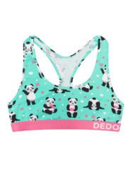 Women's Bralette Panda & Hearts