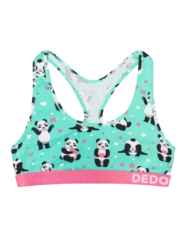 Veselá dámska podprsenka Panda a srdiečka
