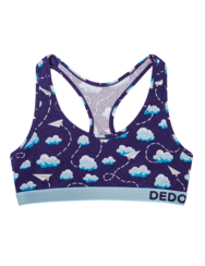 Women's Bralette Paper Planes & Clouds