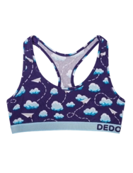 Veselá dámská podprsenka Papírová letadla a oblaky