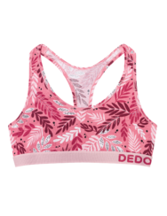 Women's Bralette Pink Leaves