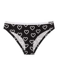 Slip da donna Buonumore Cuori bianchi e neri