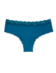 Slip da donna con inserti in pizzo blu marocchino