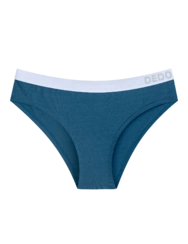 Temno turkizne ženske hlačke iz modala