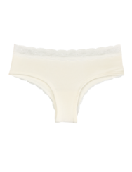 Snežno bele ženske čipkaste hipster hlačke