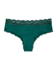 Sötét smaragd női csipkés bugyi