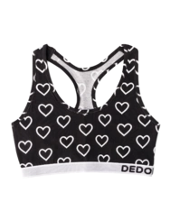 Veselá dámska podprsenka Čiernobiele srdcia