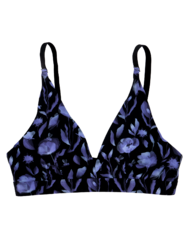 Bralette a triangolo senza cuciture Papaveri di mezzanotte